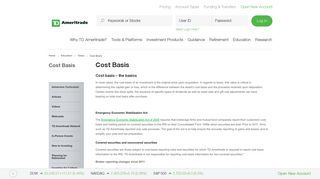 What is Cost Basis? Defining Cost Basis | TD Ameritrade