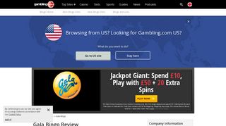 Gala Bingo Bonus Offer for the UK - Gambling.com