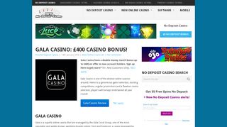 Gala Casino: £400 Casino Bonus! - New No Deposit Casino