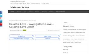 Galactic Love - www.galactic.love - Galactic Love Login