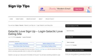 Login Galactic Love Dating Site - signuptips