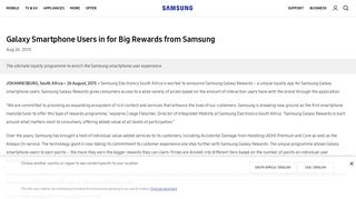 Galaxy Smartphone Users in for Big Rewards from Samsung ...