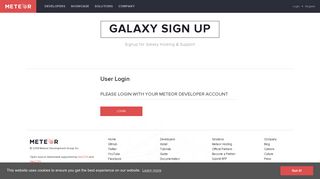 Sign up for Meteor Galaxy