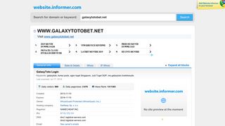 galaxytotobet.net at WI. GalaxyToto Login - Website Informer