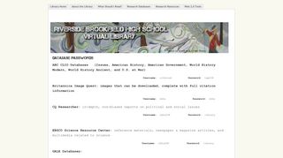 Database Passwords - Riverside Brookfield High School Virtual Library