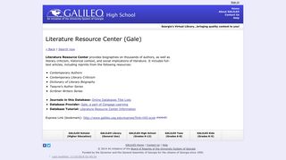 Literature Resource Center (Gale)