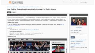 Home - How To Use Opposing Viewpoints In Context (by Gale ...