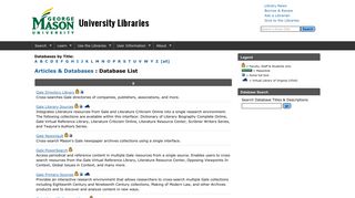 library.gmu.edu - Articles databases and research resources - George ...