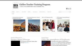 Galileo Teacher Training Program | A legacy of the International Year ...