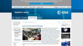Galileo Teacher Training Programme / Teachers' Corner / Education ...
