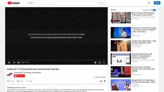 Galileo K-12 Comprehensive Assessment System - YouTube