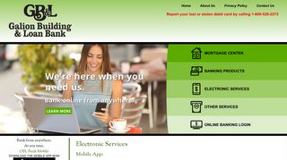 Electronic Services | Galion Building and Loan Bank