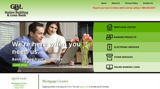 Galion Building & Loan Bank – Online Mortgage Application - Index