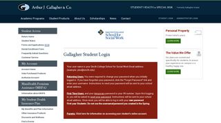 Gallagher Student Login - Gallagher Student Health and Special Risk