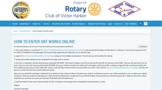 How to enter art works online - Victor Harbor Art Show