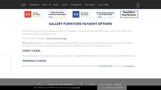 Gallery Furniture Payment Options