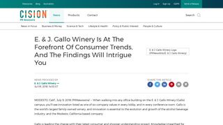 E. & J. Gallo Winery Is At The Forefront Of Consumer Trends, And ...