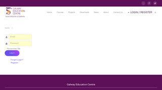 Login - Welcome to Galway Education Centre, Ireland