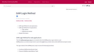 GAM Login Method | Article - Wiki GeneXus