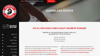 Gamblers Bonus - Bully's Sports Bar