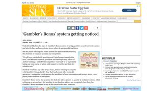 'Gambler's Bonus' system getting noticed - Las Vegas Sun Newspaper