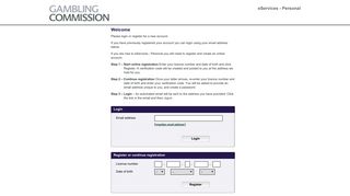 Gambling Commission - eServices
