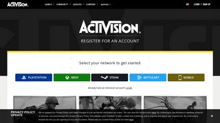 Sign Up - Activision Account