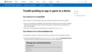 Trouble pushing an app or game to a device - Microsoft Support