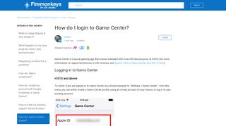 How do I login to Game Center? – Firemonkeys