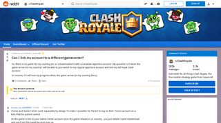 Can I link my account to a different gamecenter? : ClashRoyale ...