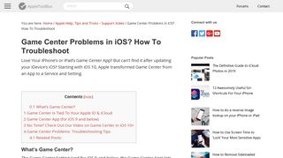 Game Center Problems in iOS? How To Troubleshoot - AppleToolBox