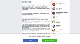 Super Evolution - ****Guide to solve account problem for... | Facebook