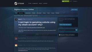 I cant login to gameking website using my steam account? why ...