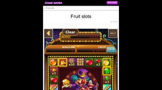 Fruit slots - GameMania