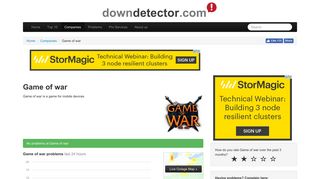Game of War down? Current problems and outages | Downdetector