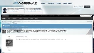 Can't login into game. Login failed. Check your info. - General ...