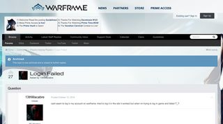 Login Failed - Page 2 - Players helping Players - Warframe Forums