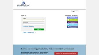 Sign-up or Login to Marketplace® Business Simulations