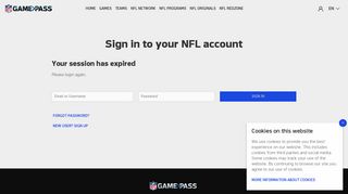 Sign in to your NFL account - NFL - Game Pass