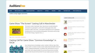 Game Shows | Auditions Free