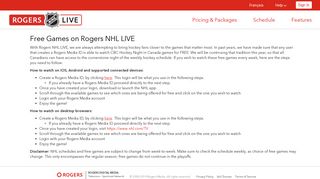 Stream Hockey Night in Canada for FREE! - Rogers NHL LIVE