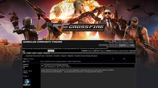 Crossfire Account Change Password - GameClub Forums - gameclub.ph