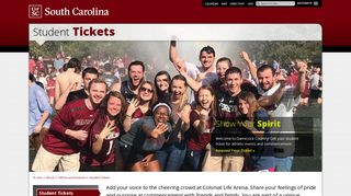 Student Tickets - Student Tickets | University of South Carolina