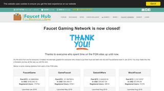 Faucet Gaming Network has closed | FaucetHub - Bitcoin ...