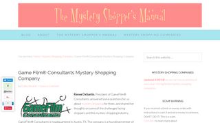 Game Film® Consultants Mystery Shopping Company — Mystery ...