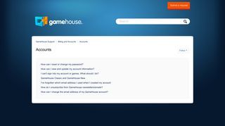 Accounts – GameHouse Support
