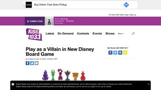 Play as a Villain in New Disney Board Game - KiSS 103.1