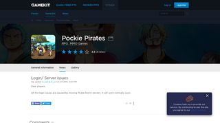 Login/ Server issues   - Pockie Pirates - Gamekit - MMO games ...