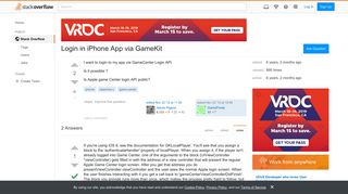 Login in iPhone App via GameKit - Stack Overflow