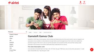 Gameloft Games Club - airtel bd